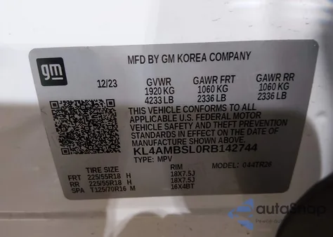 2024 Buick Encore Gx Preferred Fwd z USA, uszkodzony, nr VIN KL4AMBSL0RB142744